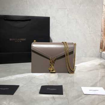 YSL Saint Laurent Cassandra Clasp Bag khaki