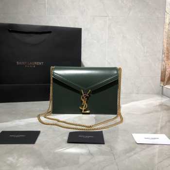 YSL Saint Laurent Cassandra Clasp Bag Green