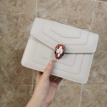 Bvlgari Serpenti in Love Bag 20cm white