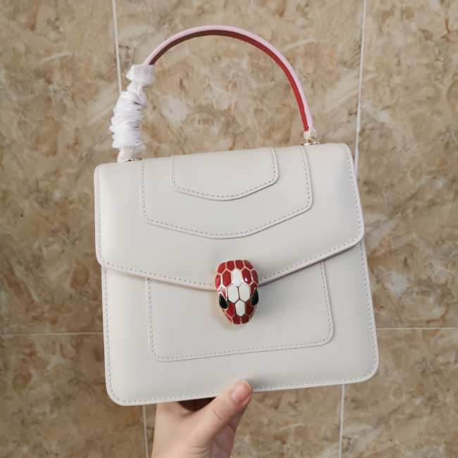 Bvlgari Serpenti Forever in Love Bag 18cm white - 1