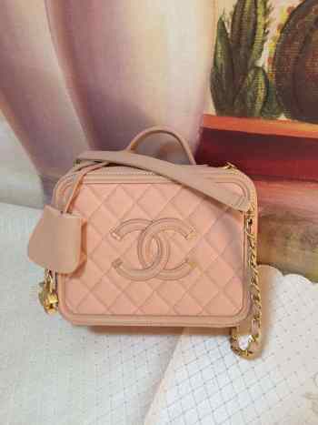 Chanel Medium Caviar Vanity Bag 21cm Pink