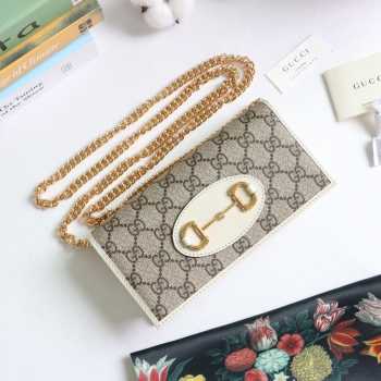 Gucci Horsebit 1955 Wallet On Chain White