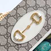 Gucci Horsebit 1955 Wallet On Chain White - 5