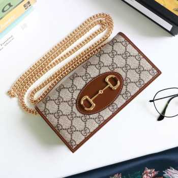 Gucci Horsebit 1955 Wallet On Chain Brown