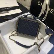 Chanel Small Cosmetic bag 18cm Navy Blue - 6