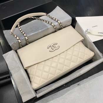 Chanel Caviar Handbag White 32cm