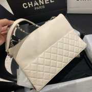 Chanel Caviar Handbag White 32cm - 3