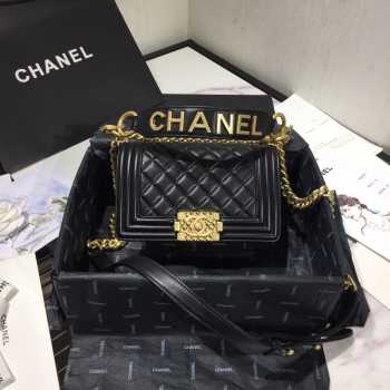 Chanel Leboy Bag Lambskin Black 20cm