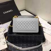 Chanel Leboy Bag Lambskin Gray 25cm - 3