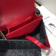 Chanel Leboy Bag Lambskin Red 25cm - 4