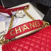 Chanel Leboy Bag Lambskin Red 25cm - 6