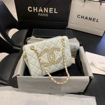 Chanel AS1516 Chain Handbag 25cm White