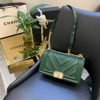 Chanel V Flap Bag 25cm Green