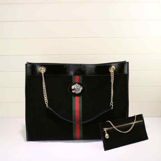 Gucci Rajah Large Tote Bag Black 537219 45cm  - 1