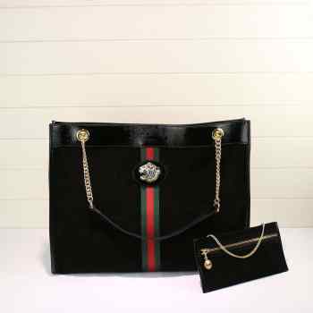 Gucci Rajah Large Tote Bag Black 537219 45cm 