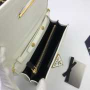 Prada Chain Strap Mini Bag 18CM White - 5