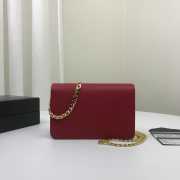 Prada Chain Strap Mini Bag 18CM Red - 5