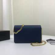 Prada Chain Strap Mini Bag 18CM Blue - 5