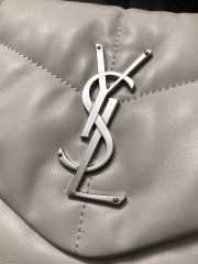 YSL Loulou Puffer Handbag 29cm White - 6