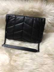 YSL Loulou Puffer Handbag 29cm Black - 3