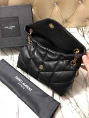 YSL Loulou Puffer Handbag 29cm Black with Gold Hardware - 2