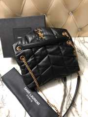 YSL Loulou Puffer Handbag 29cm Black with Gold Hardware - 5