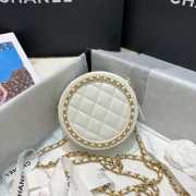 Chanel Round Chain Bag 12cm White - 2