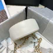 Chanel Round Chain Bag 12cm White - 5