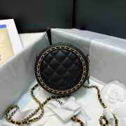 Chanel Round Chain Bag 12cm Black - 3