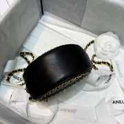 Chanel Round Chain Bag 12cm Black - 2