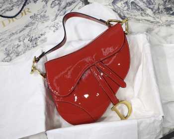 Dior Saddle Bag Red 25cm 004