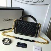 Chanel Leboy Handbag Black 25cm - 3