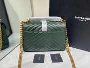 YSL Monogram College Bag Green 24cm - 5