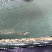 YSL Monogram College Bag Green 24cm - 6