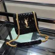 YSL Vicky Shoulder Chain Bag Black 20cm - 1