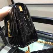 YSL Vicky Shoulder Chain Bag Black 20cm - 3