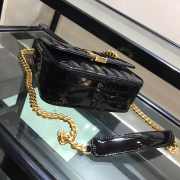 YSL Vicky Shoulder Chain Bag Black 20cm - 5