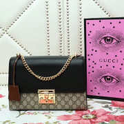 Gucci Padlock Medium GG Shoulder Bag Black 30cm - 1
