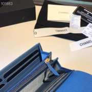 Chanel LeBoy Wallet Caviar Dark Blue19CM - 2