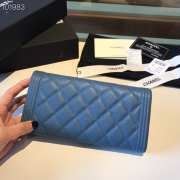 Chanel LeBoy Wallet Caviar Dark Blue19CM - 6