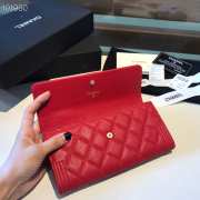 Chanel LeBoy Wallet Caviar Red 19CM  - 3