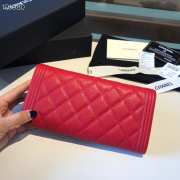 Chanel LeBoy Wallet Caviar Red 19CM  - 4