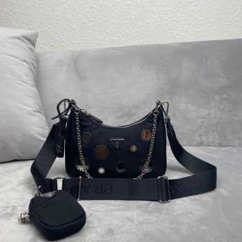 Prada 1BH204 Nylon Hobo Bag 22cm