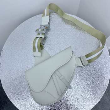 Dior Saddle Crossbody Bag White 20cm