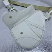 Dior Saddle Crossbody Bag White 20cm - 3