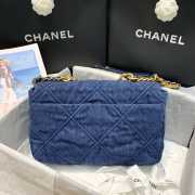 Chanel 19 Demin Bag 30cm Dark Blue - 3