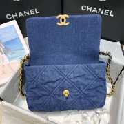 Chanel 19 Demin Bag 30cm Dark Blue - 2