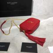 YSL Lou Camera Mini Bag Red 18cm - 3