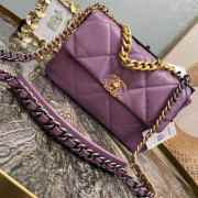 Chanel 19 Flap Bag 26cm Purple - 1