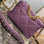 Chanel 19 Flap Bag 26cm Purple - 3